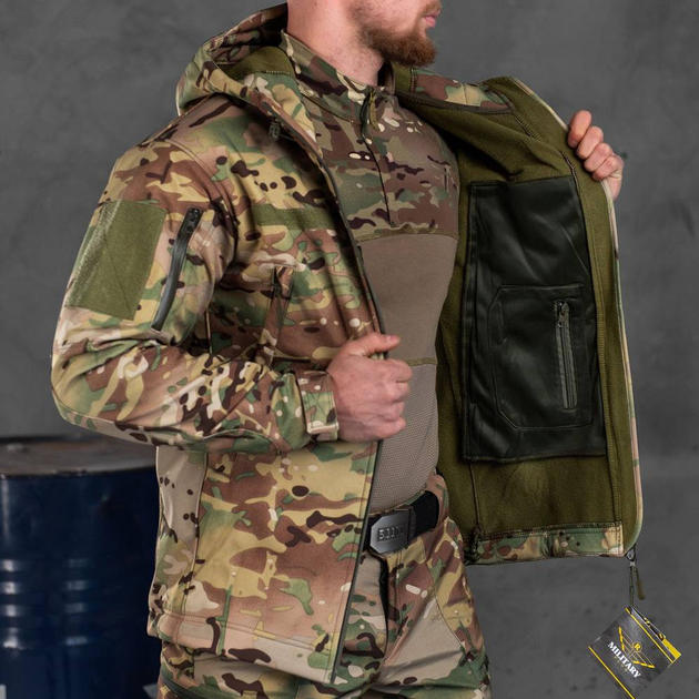Демісезонна Чоловіча Куртка "Region" Softshell з липучками під шеврони мультикам розмір L - зображення 1
