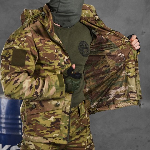 Мужская демисезонная куртка "Megalodon" Rip-Stop / Влагозащищенная верхняя одежда мультикам размер 2XL - изображение 1