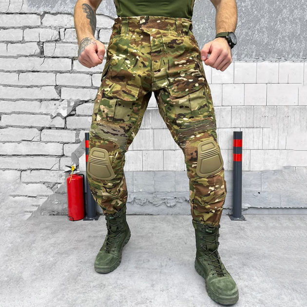 Мужские штаны G3 с наколенниками / Брюки RipStop с 8-ю карманами мультикам размер M - изображение 1