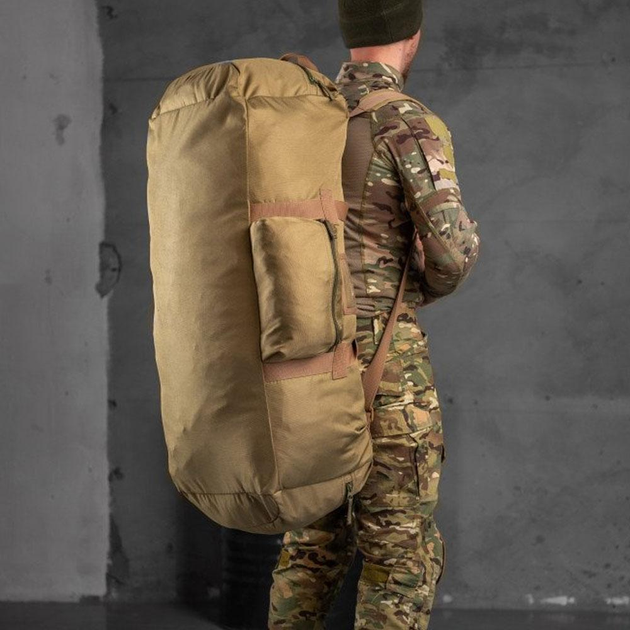 Водоотталкивающий Баул 110 л Cordura с лямками койот - изображение 2