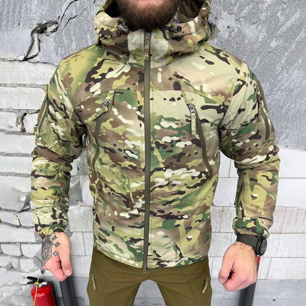 Мужская зимняя куртка с утеплителем G-Loft до - 20 °C / Теплая верхняя одежда "Alpha" мультикам размер L - изображение 1