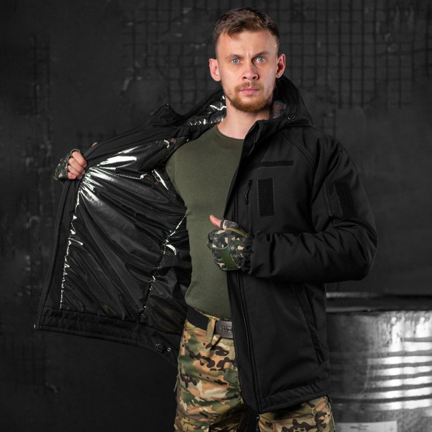 Мужская зимняя куртка "Patron" Omni-Heat с утеплителем холлофайбер черная размер S - изображение 1