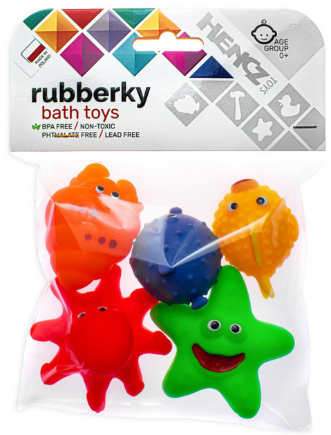 Набір іграшок для ванної Hencz Toys Bath Toys Sea Animals 5 шт (5907784468369) - зображення 1