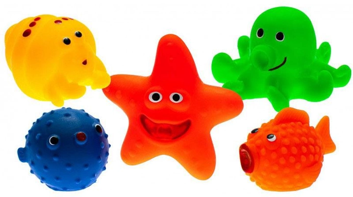 Набір іграшок для ванної Hencz Toys Bath Toys Sea Animals 5 шт (5907784468369) - зображення 2