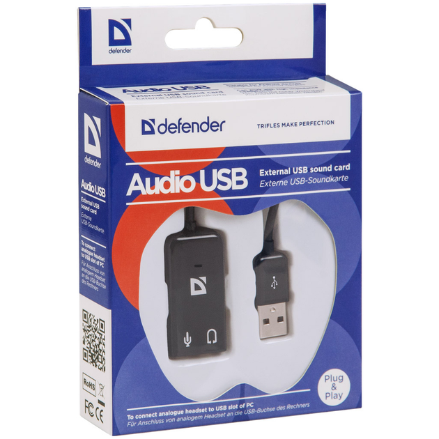 Звуковая плата Defender Audio USB 2х3,5mm jack (63002) - изображение 2