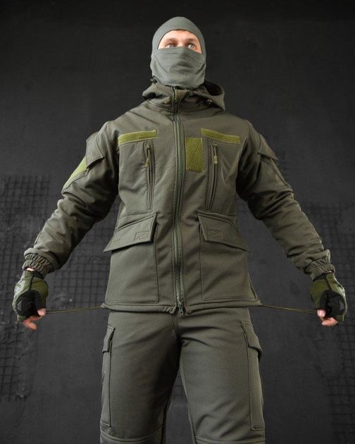 Тактический теплый военный комплект Habber ( Куртка + Штаны ), Камуфляж: Олива, Размер: S - изображение 2