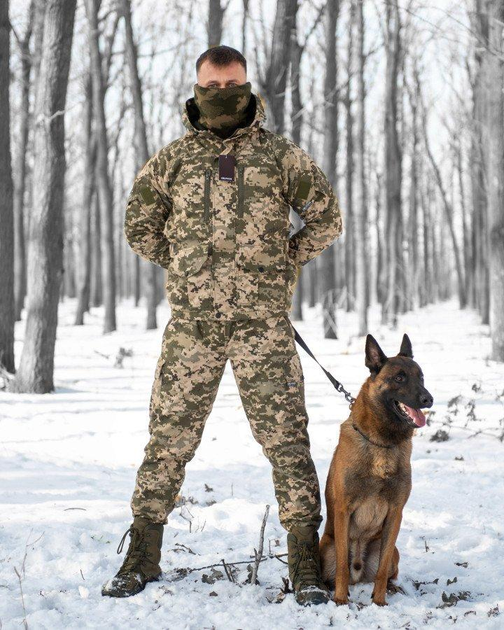 Тактический зимний теплый военный комплект RH-19 ( Куртка + Штаны ), Камуфляж: Пиксель ВСУ, Размер: M - изображение 1