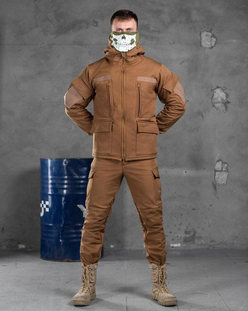 Тактичний військовий комплект Habber ( Куртка + Штани ), Камуфляж: Койот, Розмір: L - зображення 1