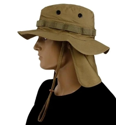 Панама тактическая Mil-Tec с хвостом защита шеи XL Койот BRIT.BOONIE R/S M.NECKFLAP COYOTE (12326105-905 XL) - изображение 4