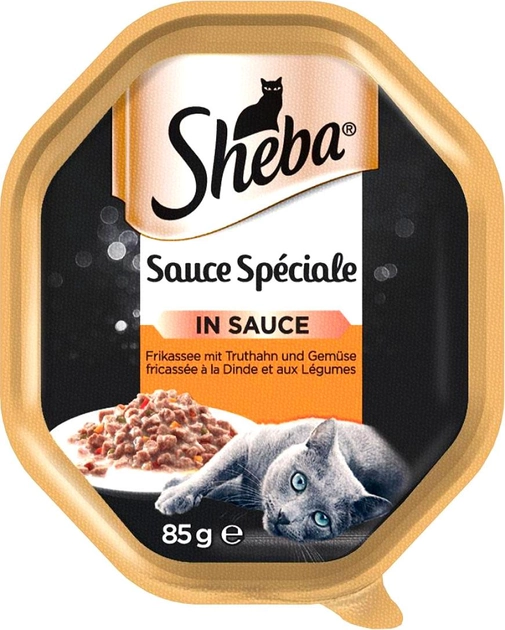 Вологий корм для котів Sheba Sauce Speciale з індичкою в соусі 85 г (5900951290558) - зображення 1