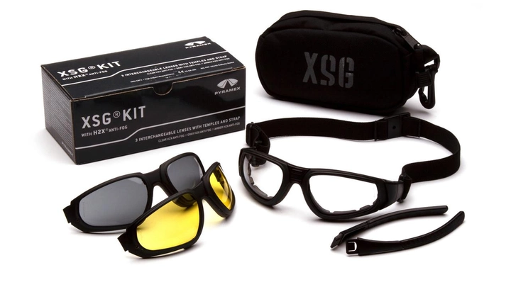 Захисні тактичні окуляри зі змінними лінзами Pyramex XSG Kit (змінні лінзи), Anti-Fog - зображення 1