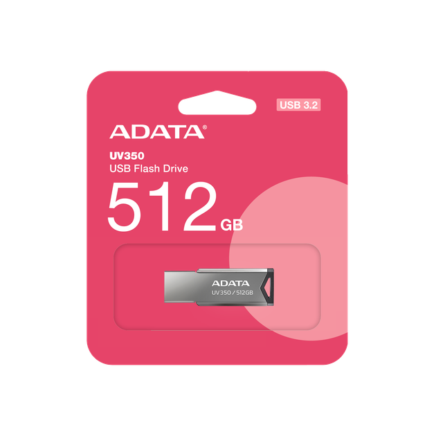 Флеш-накопичувач ADATA USB 3.2 UV 350 512Gb Silver (AUV350-512G-RBK) - изображение 2
