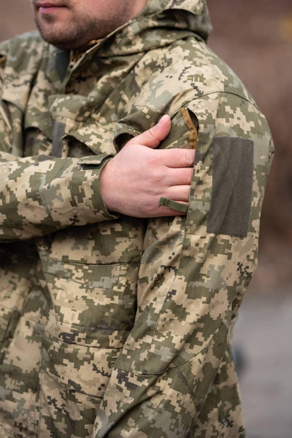 Мужская тактическая Парка с капюшном и сетчатой ​​подкладкой рип-стоп пиксель 4XL - изображение 2