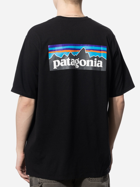 Koszulka męska długa Patagonia P-6 Logo Responsibili-Tee "Black" 38504-BLK L Czarna (192964185210) - obraz 2