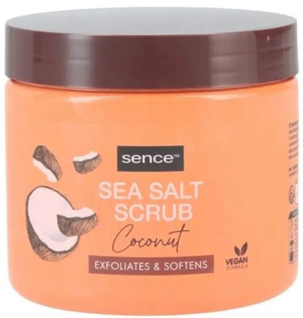 Peeling do ciała Sence Beauty Sea Salt Scrub Coconut Exfoliates & Softens 500 g (8720847370761) - obraz 1
