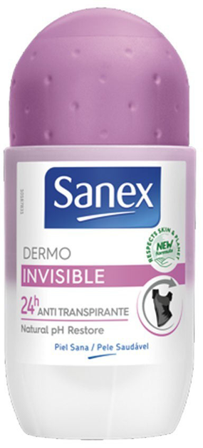Antyperspirant Sanex Dermo Invisible w rolce 50 ml (8714789762876) - obraz 1