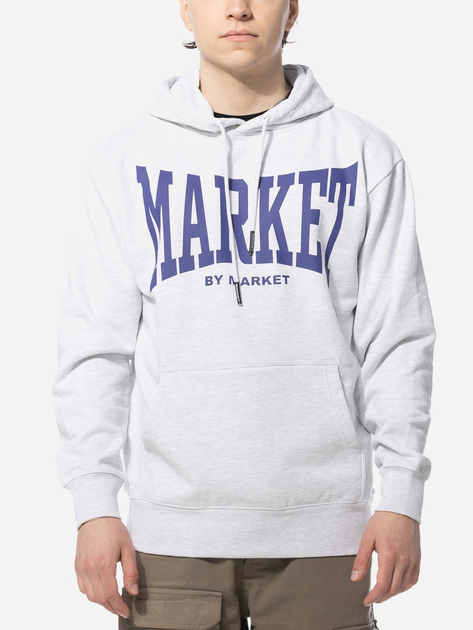 Bluza męska z kapturem Market Persistant Logo Hoodie "Ash Grey" 397000470-0016 M Szara (840339605862) - obraz 1