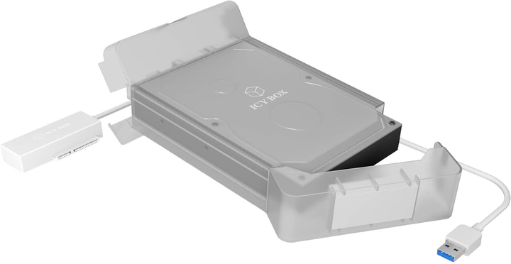 Зовнішня кишеня ICY BOX для SSD/HDD 3.5" SATA III White (IB-AC705-6G) - зображення 2