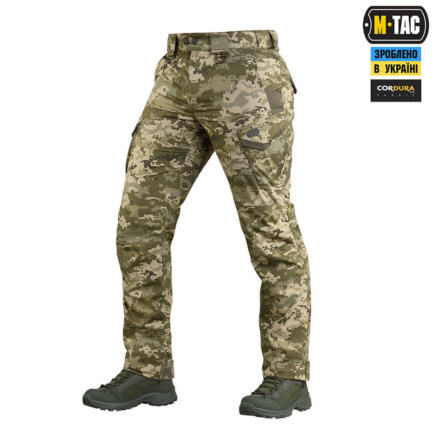 M-tac комплект штани тактичні із вставними наколінниками піксель кофта олива статутні M - зображення 2