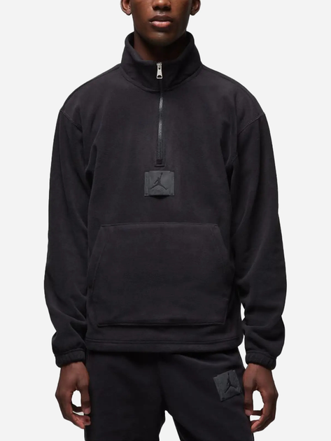 Bluza męska nierozpinana streetwear z kołnierzykiem Nike Jordan Essentials Winterized Fleece Half-Zip FD7863-010 M Czarna (196969043254) - obraz 1