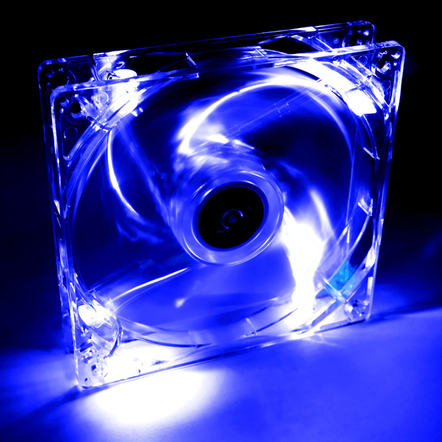 Вентилятор AKYGA MOLEX 4 LED Transparent (AW-12A-BL) - зображення 3