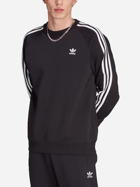 Світшот оверсайз чоловічий Adidas Adicolor Classics 3-Stripes Crew "Black" IM2087 XL Чорний (4066761439363) - зображення 1