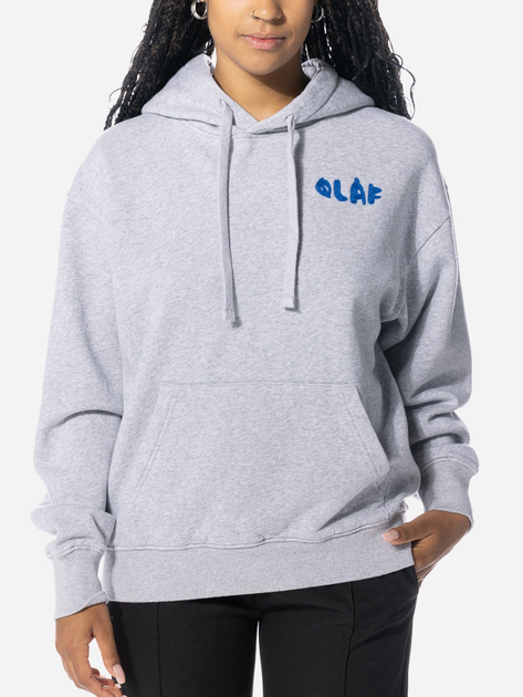 Bluza damska z kapturem oversize Olaf Stencil Hoodie WMN "Heather Grey" W140204-HEATHER-GREY S Szara (8720104767310) - obraz 1