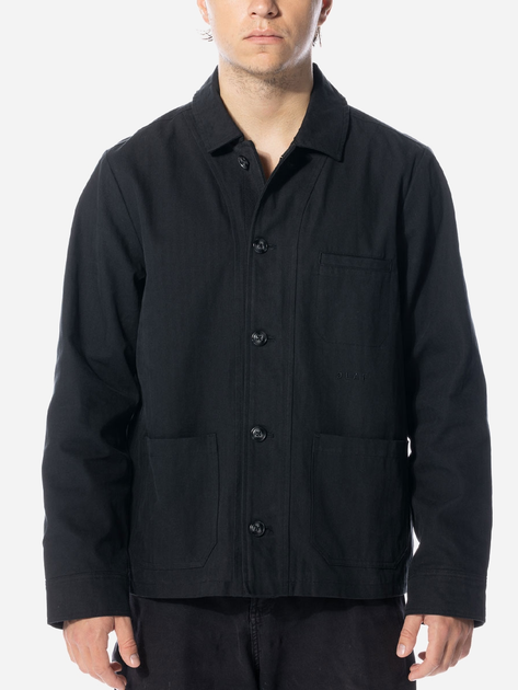 Kurtka jesienna męska Olaf Herringbone Workwear Blazer "Black" M140505-BLACK L Czarna (8720104764227) - obraz 1