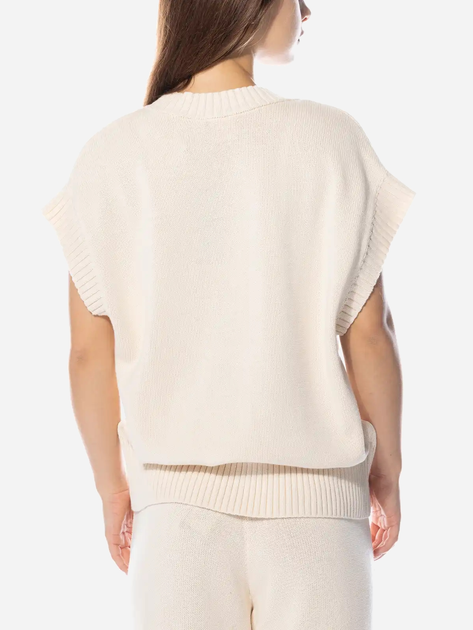 Kamizelka damska oversize Adidas Knit Vest W "Cream Beige" IM3827 XS Beżowa (4066763110499) - obraz 2