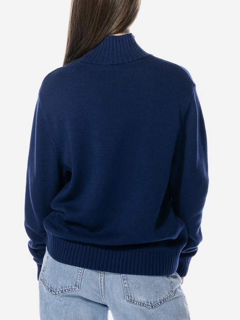 Светр в'язаний зимовий теплий оверсайз жіночий Adidas Premium Essentials Knit Jumper W "Dark Blue" IM3825 M Темно-синий (4066763107789) - зображення 2