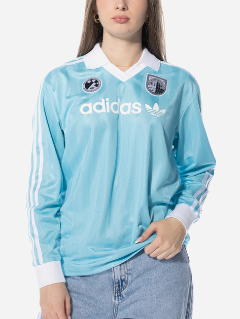 Longsleeve sportowy damski adidas Football Long-Sleeve Top W "Turquoise" IR9770 S-M Błękitny (4066764612121) - obraz 1