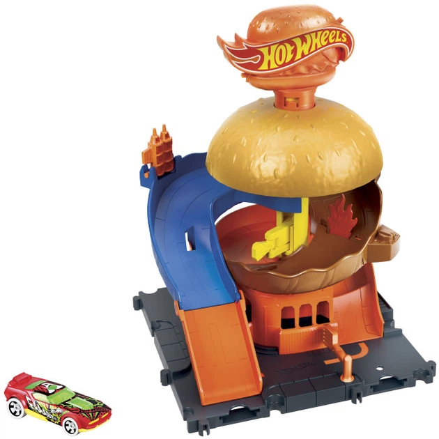 Ігровий набір Hot Wheels Бургерна в центрі міста (194735030125) - зображення 2