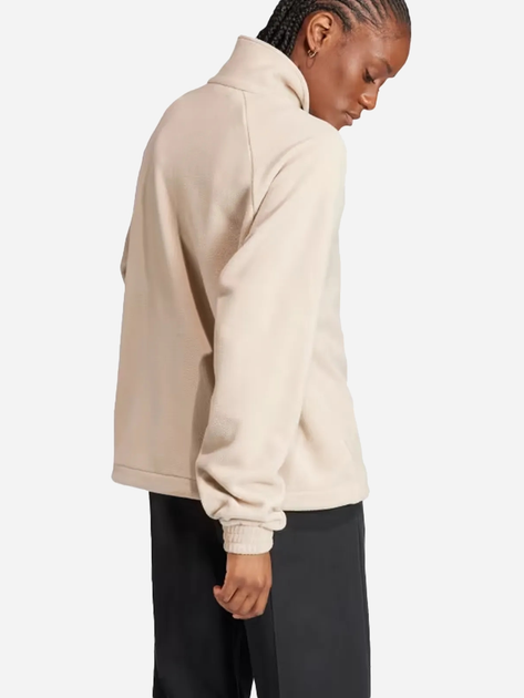 Bluza damska nierozpinana streetwear z kołnierzykiem Adidas Neutral Court 1/4 Zip Track Top "Wonder Beige" IS5241 L Beżowa (4066765090942) - obraz 2