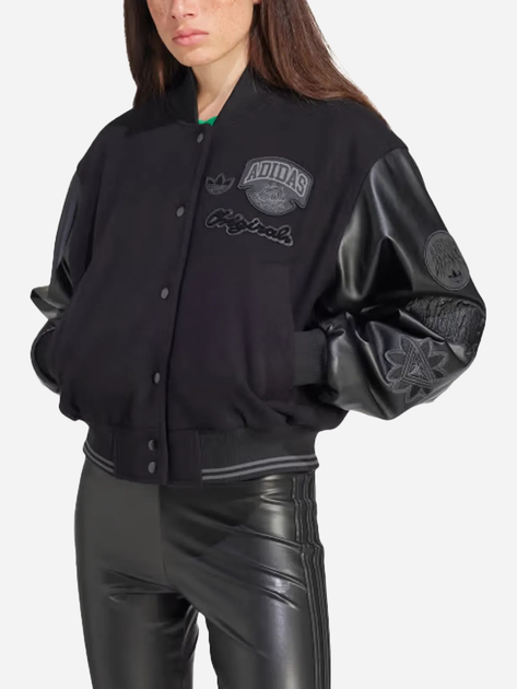Бомбер жіночий Adidas Oversized Collegiate Jacket W "Black" IX6968 XS Чорний (4067889912639) - зображення 1