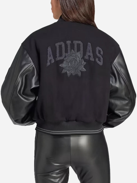 Бомбер жіночий Adidas Oversized Collegiate Jacket W "Black" IX6968 XS Чорний (4067889912639) - зображення 2