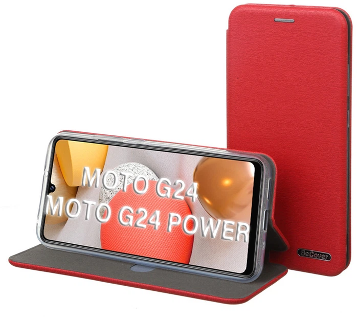 Чехол-книжка для смартфона Motorola Moto G24/G24 Power BeCover Exclusive Burgundy Red (BC_710727) - изображение 4