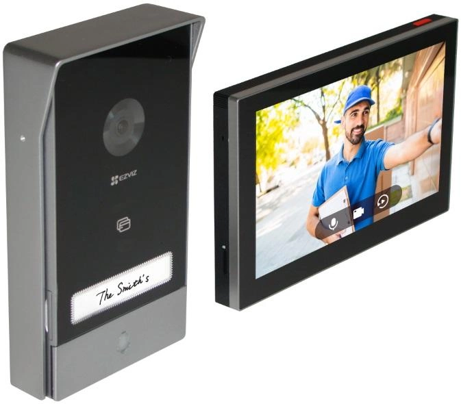 Комплект відеодомофону EZVIZ 2-канальний 2K Зчитувач Шлюз з Wi-Fi (6941545611952) - зображення 1