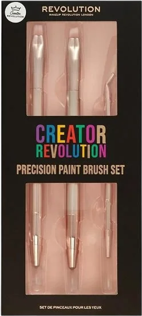 Zestaw pędzli Makeup Revolution SET Creator Revolution Precision Paint Brush do precyzyjnego makijażu 3 szt (5057566512510) - obraz 1