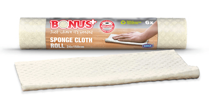 Серветка целюлозная рулонна Bonus B675 Sponge Cloth 6шт - Фото 1 Серветка целюлозная рулонна Bonus B675 Sponge Cloth 6шт - зображення 1