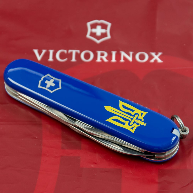 Складаний ніж Victorinox SPARTAN UKRAINE Тризуб ОУН жовт. 1.3603.2_T0308u - зображення 2