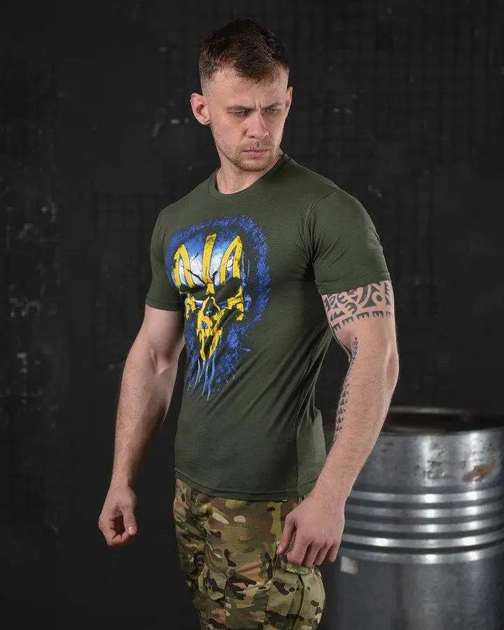 Тактическая мужская футболка с Гербом Украины XL олива (17201) - изображение 2