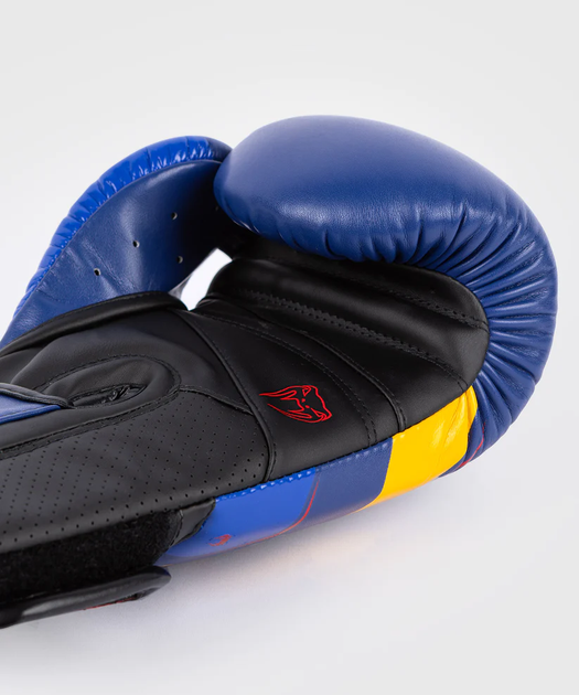 Боксерские перчатки Venum Elite Evo Boxing Gloves - Blue Yellow (VENUM-04260-405-14oz) - изображение 4