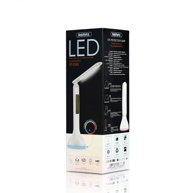 Настільна LED лампа Remax RT-E185 Time LED Eye Protection Desk 4Вт білий - зображення 7