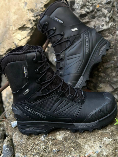 Берці зимові Salomon TOUNDRA FORCES CSWP 44 Чорні - Black - изображение 2