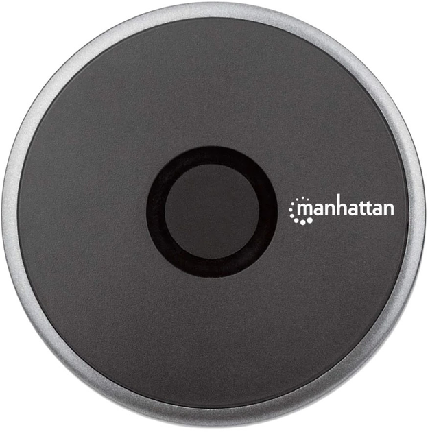 Бездротовий зарядний пристрій Manhattan 10W Fast-Wireless Charging Pad  Чорний (766623102186) - зображення 1