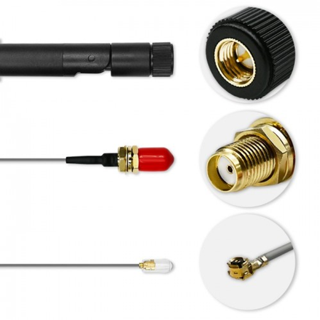 Antena dookólna Qoltec Wi-Fi 2.4/2.5 GHz 5.1/5.8 GHz 5 dBi Czarny - obraz 3
