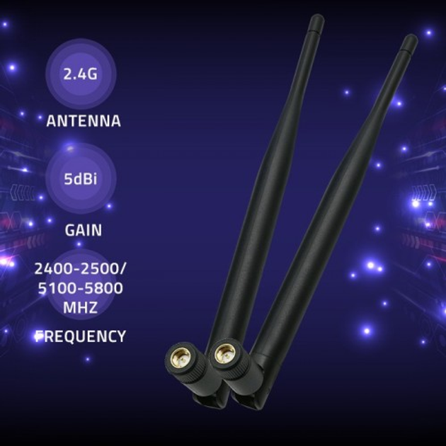 Antena dookólna Qoltec Wi-Fi 2.4/2.5 GHz 5.1/5.8 GHz 5 dBi Czarny - obraz 5