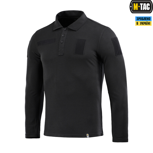 M-Tac поло тактическое длинный рукав 65/35 Black 2XL - изображение 1