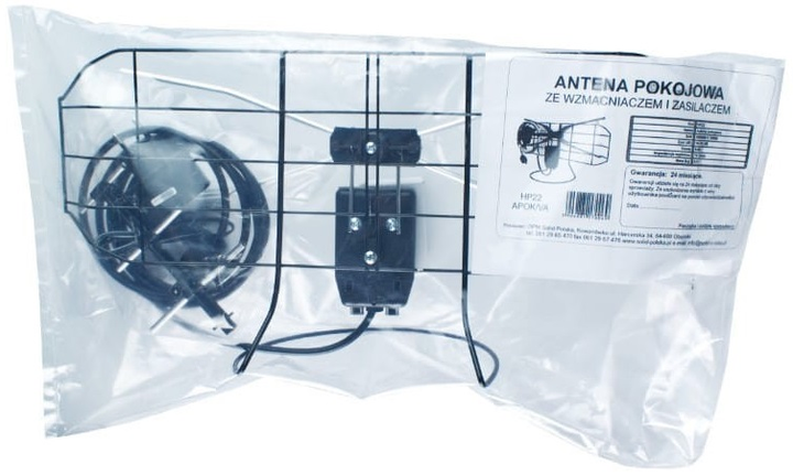 Antena TV DPM pokojowa DVB-T / DVB-T2 VHF/UHF 22 dB (APOK-VA) - obraz 6