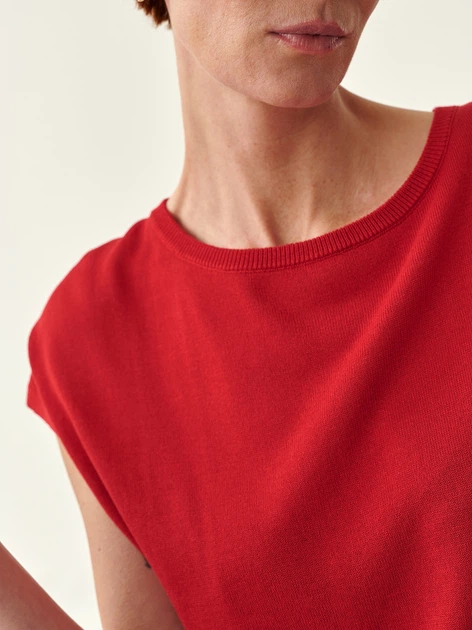 Sweter damski z krótkim rękawem Tatuum Lonri T2214.089 XS Czerwony (5900142156991) - obraz 4